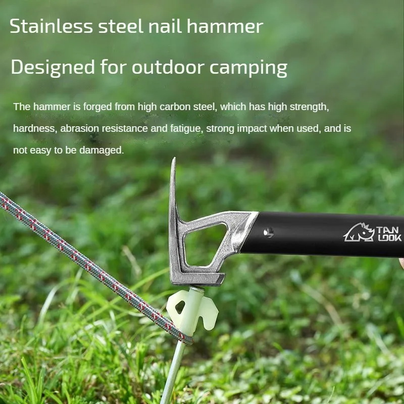 Camping Hammers Stainless Steel Hammers Outdoor Multifunctional Tools Camping Portable Ultra-light Aluminium Ground Spike Hammer