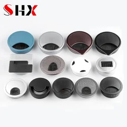 5PCS 50mm 53mm 60mm 65mm 80mm Computer Metal Grommet Desk Table Cable Hole Cover Tidy Outlet Wire Cover Round Grommet Hardware