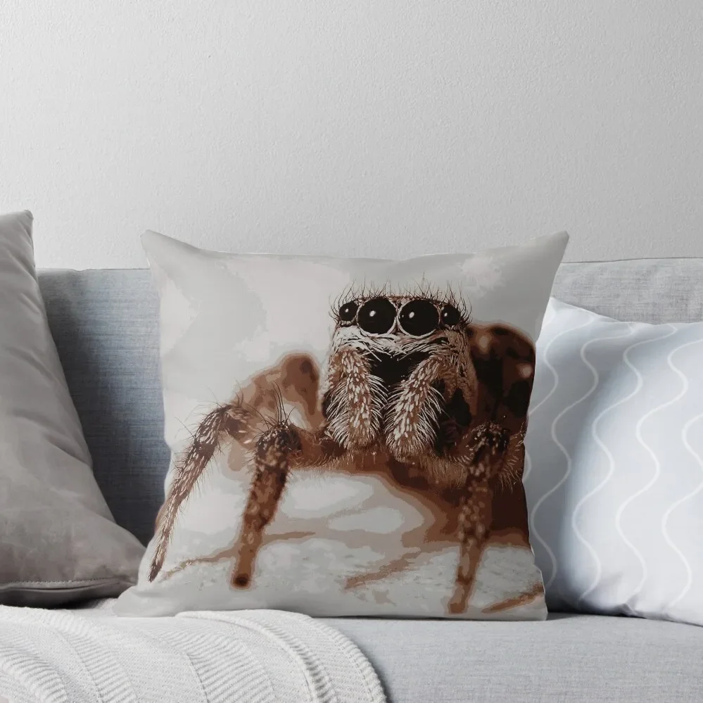 

Portrait of a zebra jumping spider Throw Pillow luxury decor Cushions For Sofa pillow