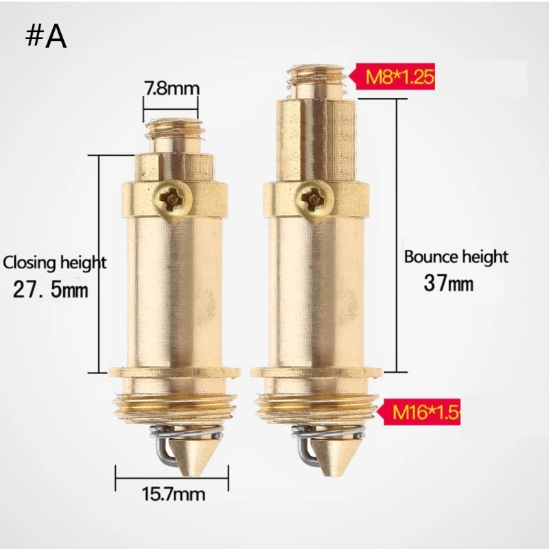 Sink Drain Stopper Plug Bolts Replacement Push Spring Plug Bounce Valves Bolts for Bathroom Sink Bathtub Basins