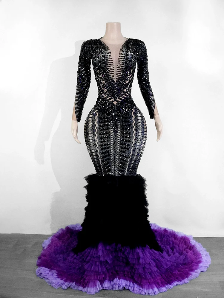 

Luxury Pearl Sequins Mermaid Dress Women Ball Gown Wedding Dress Fashion Feather Shining Rhinestone Party Dress Cocktail Dresses