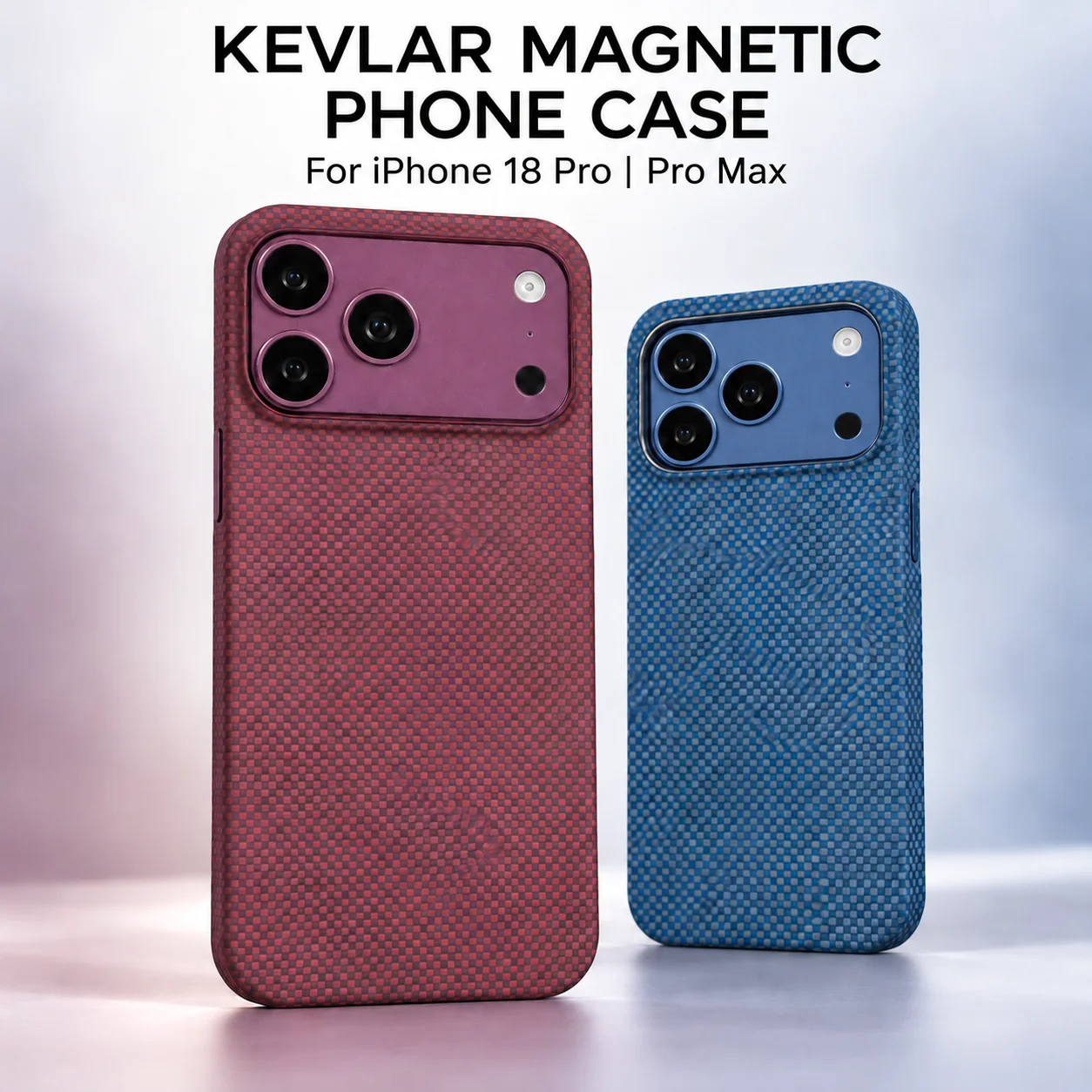 Aramid Fiber Magnetic Mobile Phone Case for iPhone 18 Pro Max 18 Pro Ultra Thin Lightweight Shockproof Protective Back Cover