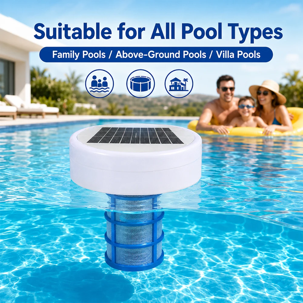 SIHAO Solar Pool Ionizer Cleaner Copper Silver Ionization for Swimming Pools Ion Purifier SPA Algae Resistance Lower Chlorine