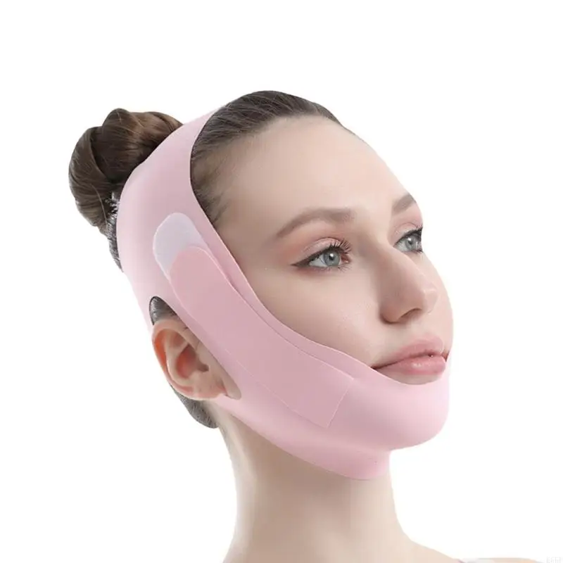 E65F V Line Mask Double Chin Reducer การยกหน้าเข็มขัด V รูปร่างหน้าซีดหน้ากาก Slimming Mask