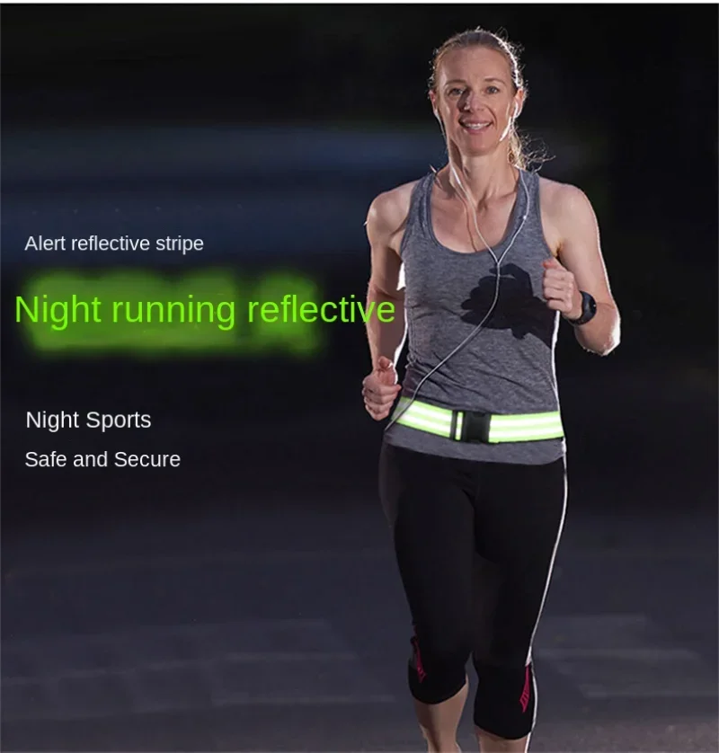 

Reflective Belts for Running High Visible Night Safety Gear for Kid Men Women Waist Adjustable Elastic Safety Reflective Belt