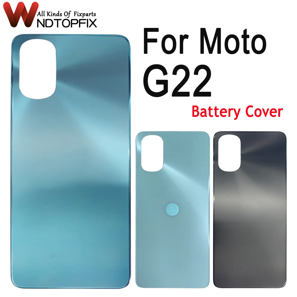 

6.5" For Motorola Moto G22 Back Battery Cover Door Rear Glass Housing Repairment Parts XT2231-2 For Moto G22 Battery Cover +Logo