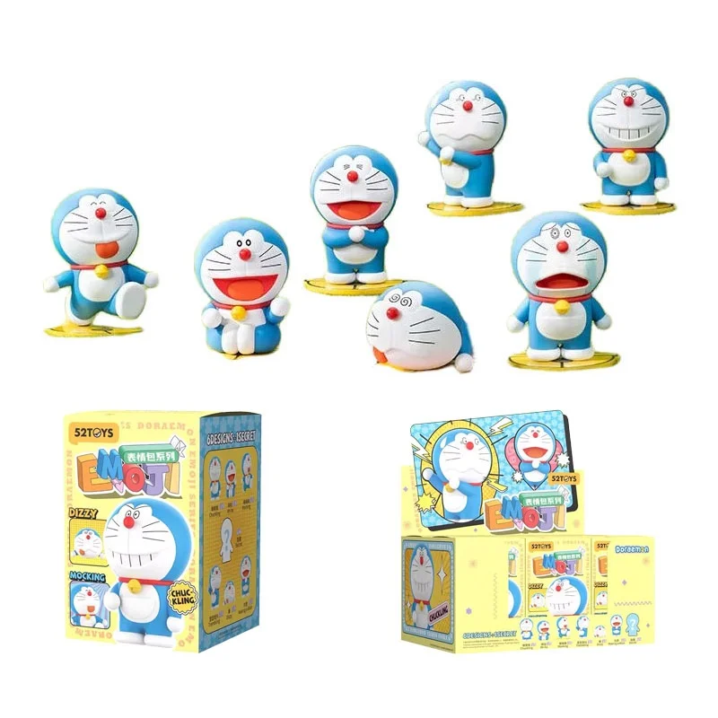 

Фигурка-сюрприз 52TOYS Дораэмон, аниме-игрушки, серия Kawaii Дораэмон Emoji, загадочная коробка-сюрприз, игрушка, подарок на день рождения для детей
