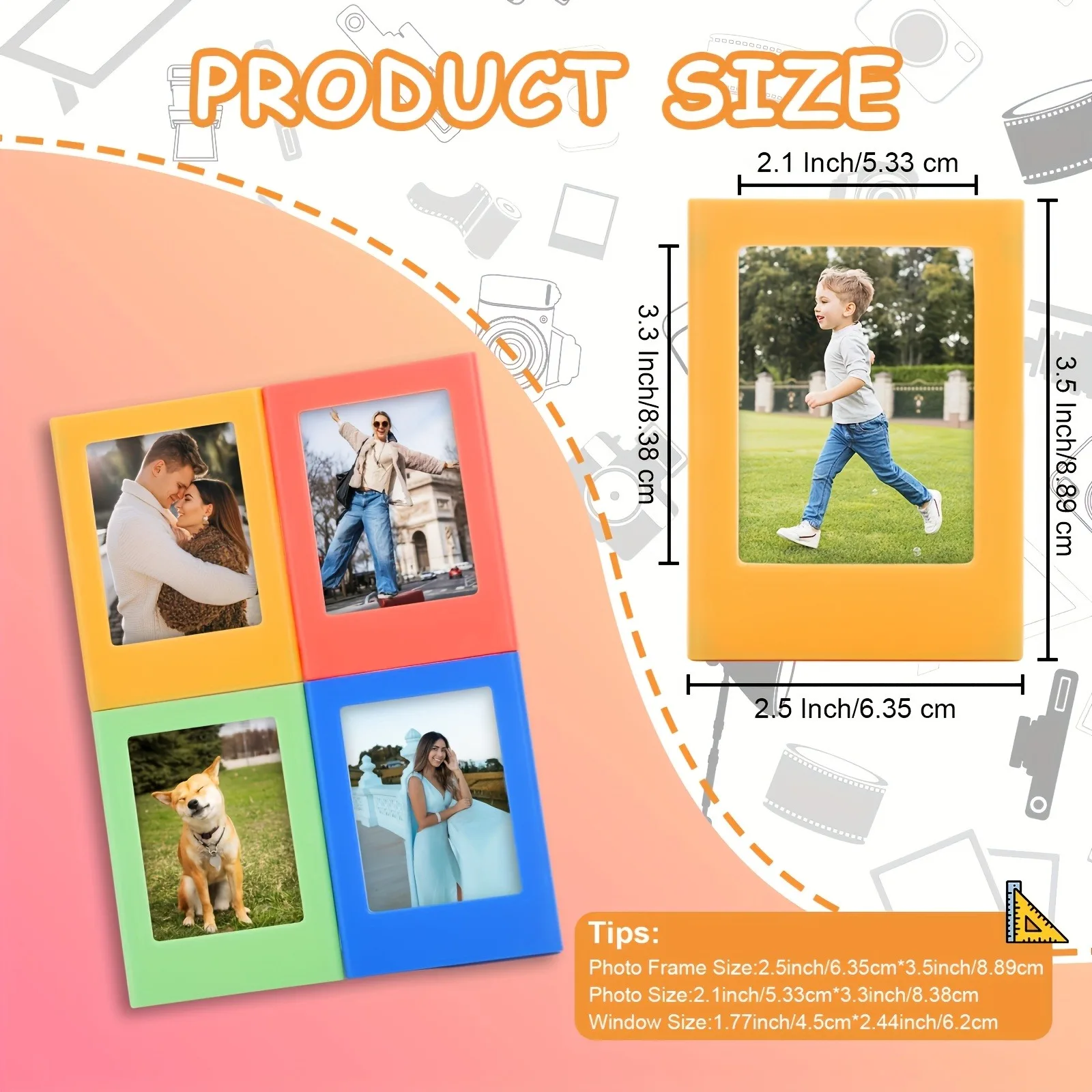 Magnetic Photo Frames Set for Refrigerator