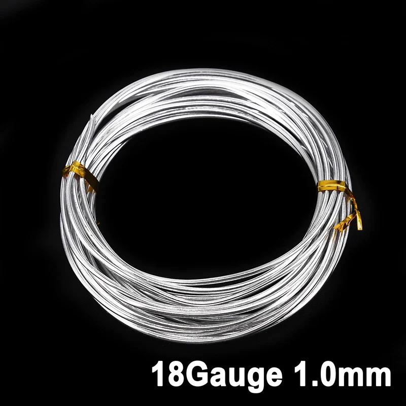 

Silver Aluminum DIY Jewelry Artwork Making Craft 1 Roll Craft Wire 1/1.5/2/2.5/3mm 16.4ft Useful Practical 2018 New