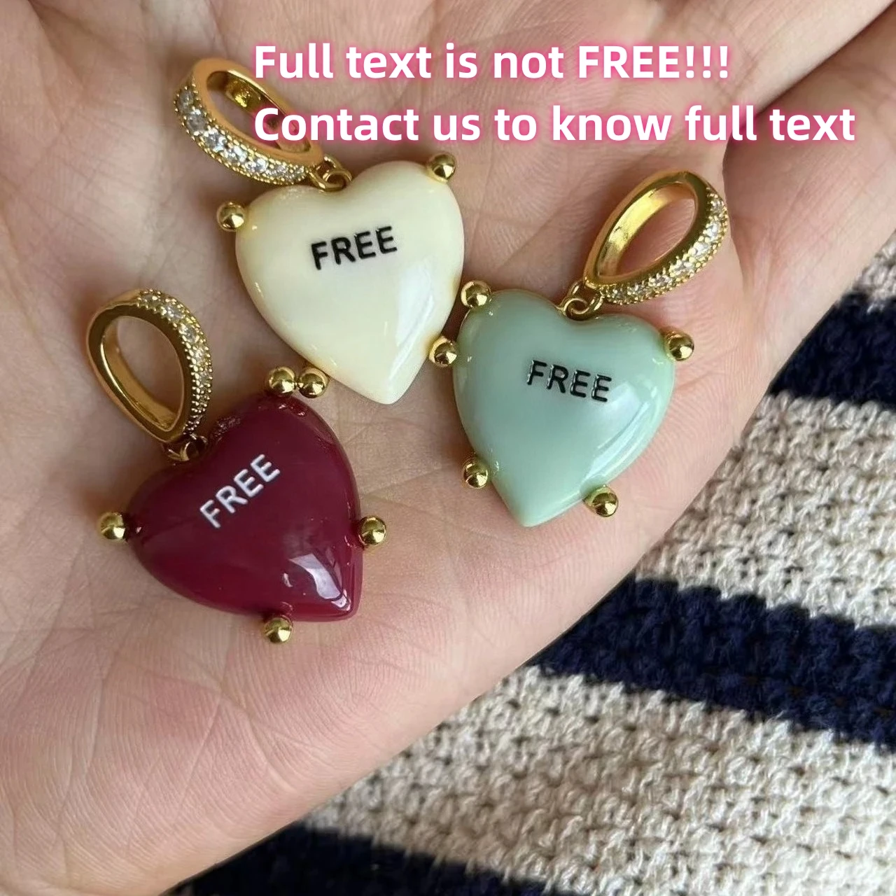 New Color Custom FP Heart Pendant Pink Deep Red Fashion Personalized Resin Letter Charms for Women Necklace DIYJewelry Gifts