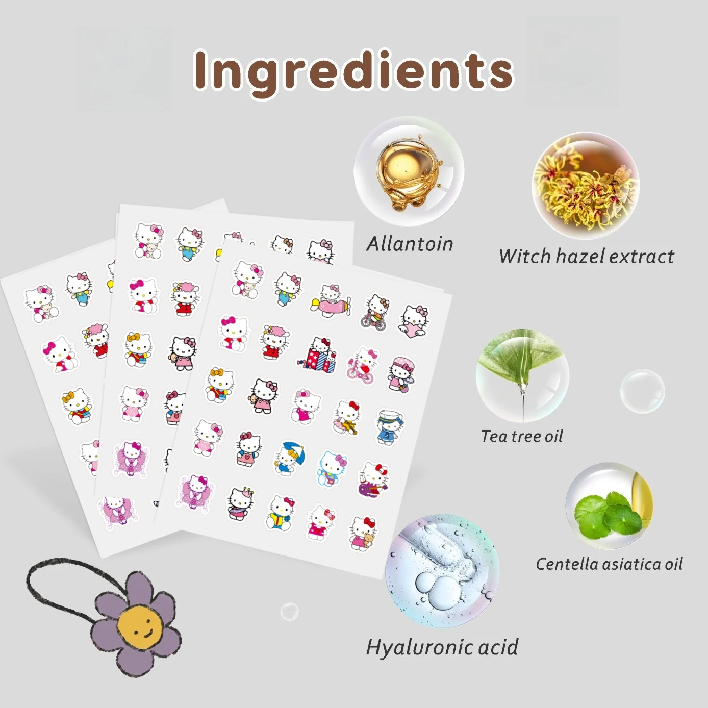 Acne patches, acne stickers, facial acne patches, concealer, concealer stickers 125PCS hello kitty