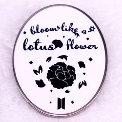Bloom like a lotus flower Hard Enamel Pin Music Brooch Badge Jewelry
