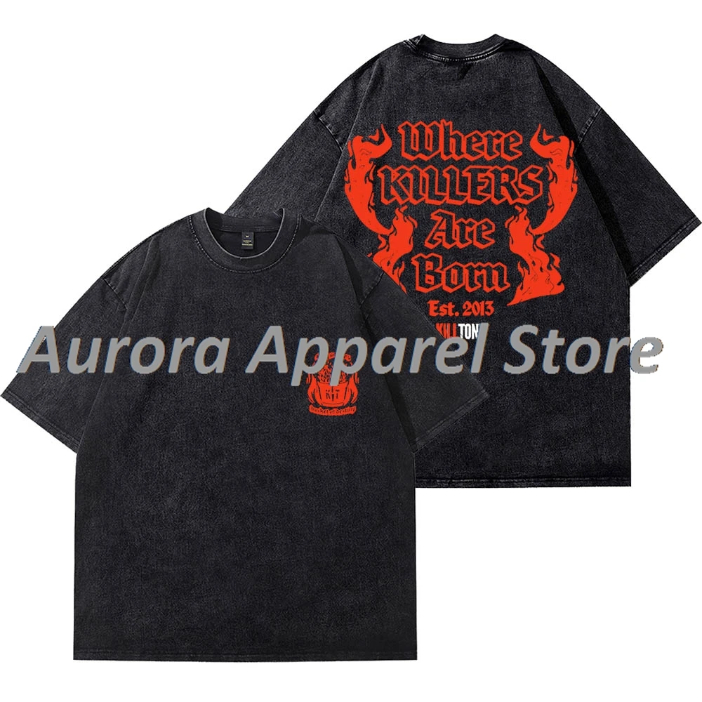 

Винтажные футболки Kill Tony Where Killers Are Born, косплей, женская и мужская хлопковая футболка с короткими рукавами