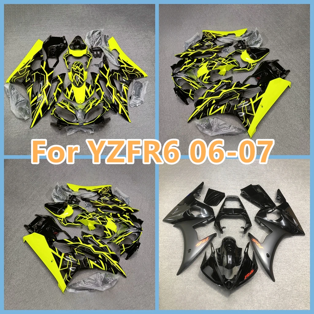 

Motorcycle Fairings Kit for YZF R6 2006 2007 YZF-R6 06 07 Bodywork set High quality ABS Plastic Free Custom