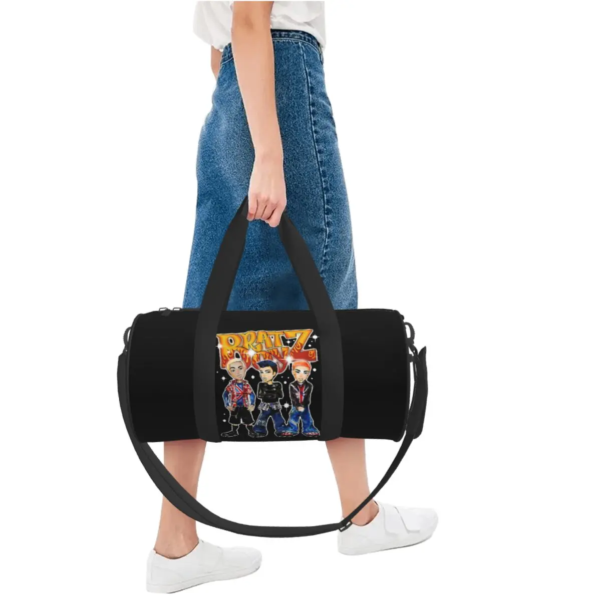 Bolsa personalizada portátil para macho e fêmea, Saco de Treinamento Fitness, Acessórios de Ginásio, Grupo Tiro Punk, Inglaterra Saco de Esportes Bratz Boy