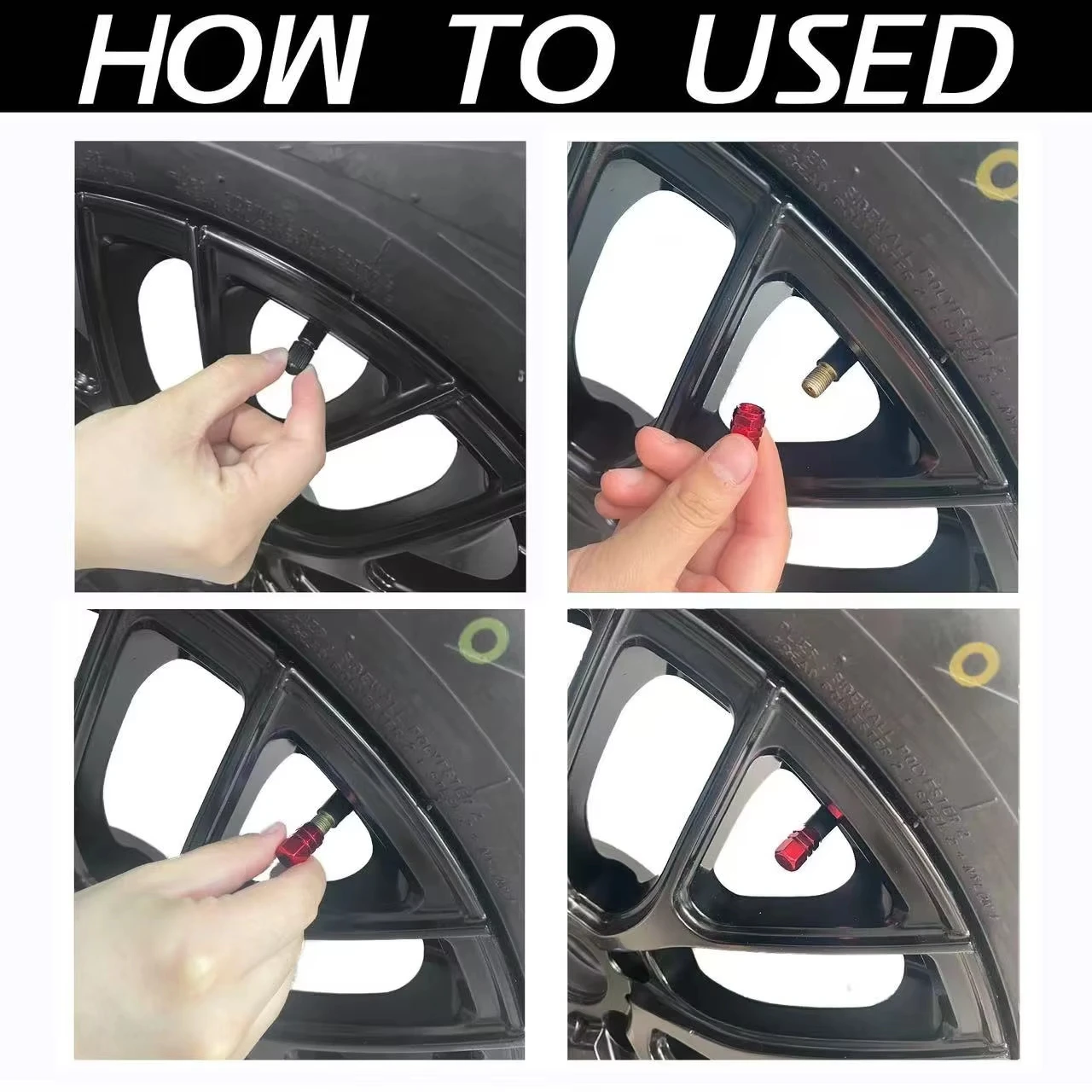 Car Tire Valve Stem Caps Dust Proof Stem Covers Tire Air Protector Caps For JAC JS4 JS6 J7 JS8 Pro E30X RF8 J3 J5 S2 - view 3