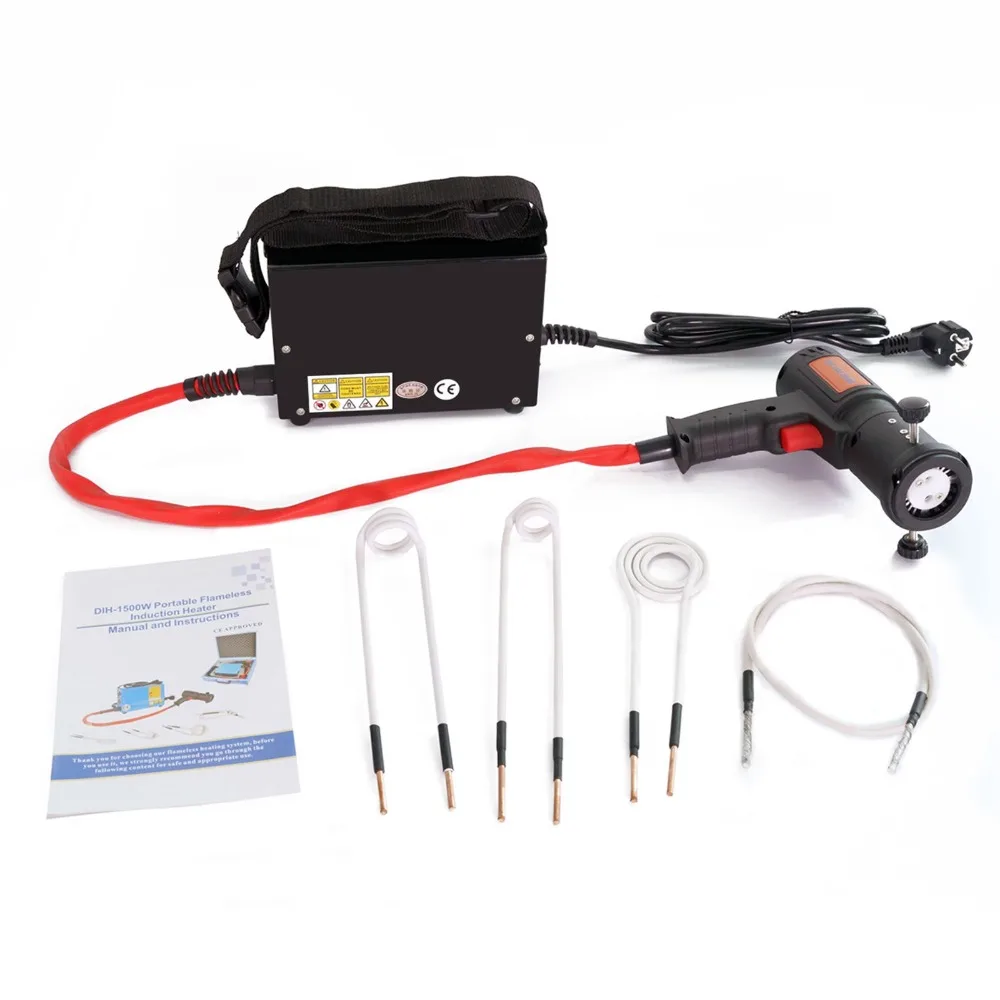 Induction Heater 1500W Demolition Bolt Heater Tool Kit for Car Repair with 4 Coils 220V 110V AC for Bearing Removal