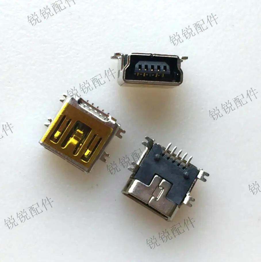For MINI USB 5P female seat, short body, full T port, mini USB socket USB data charging interface
