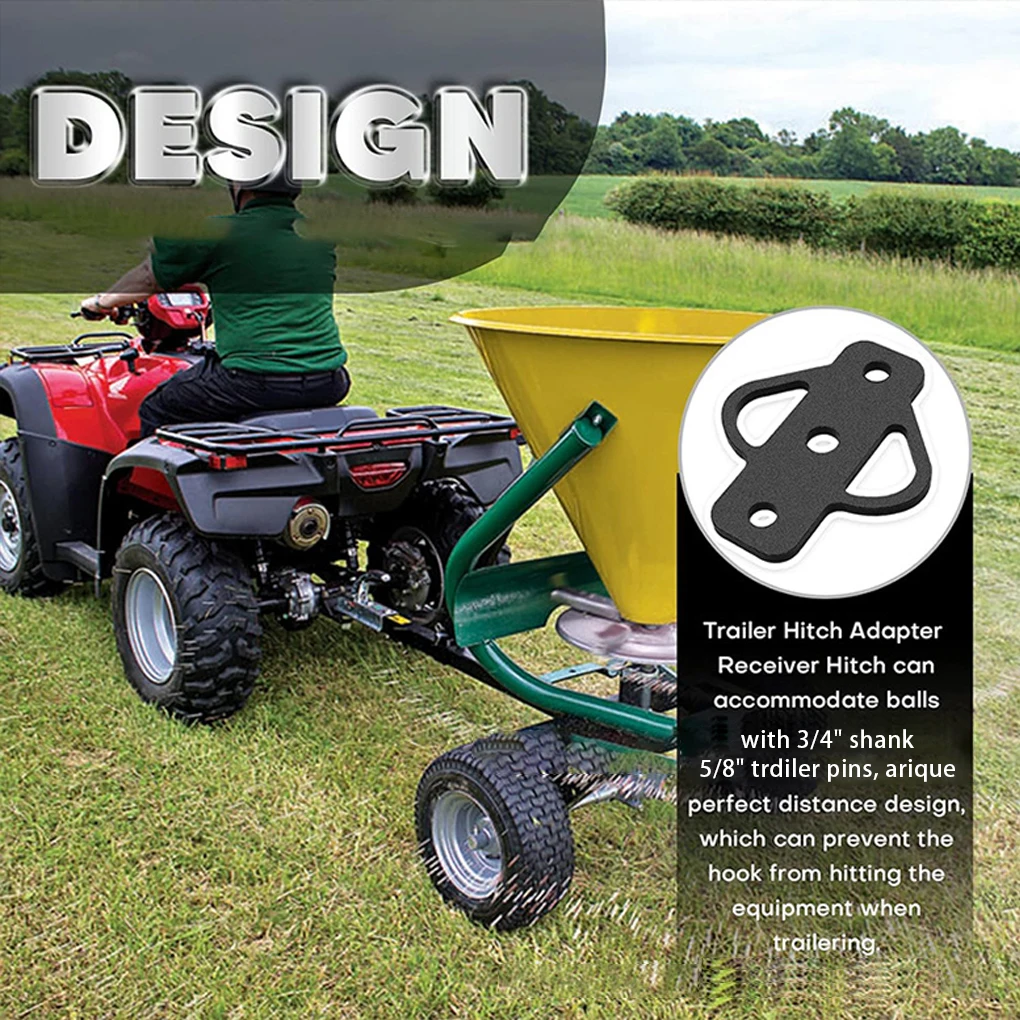 3-Way Trailer Hitch Adapter Receiver Hitch for Lawn Mower Attachments for Garden Tractor Golf Cart Flat Towing Tow Ball Mount