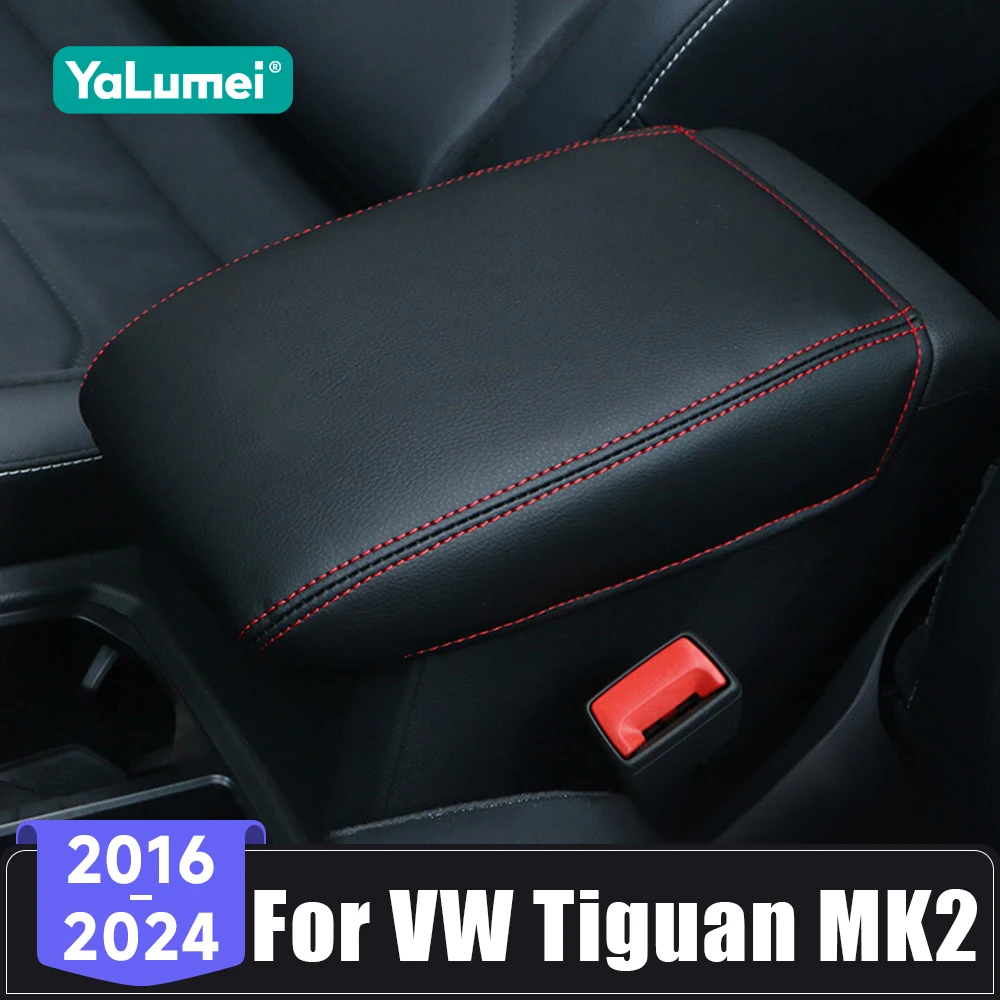 Für Volkswagen VW Tiguan MK2 2016 2017 2018 2019 2020 2021 2022 2023 2024 Auto Center Konsole Armlehne Lagerung box Pad Zubehör