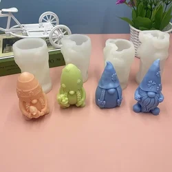 Faceless Dwarf Candle Plaster Silicone Mold Cute Elf Santa Claus DIY Ornament Handmade Resin Mould Home Decor Craft Party Gifts