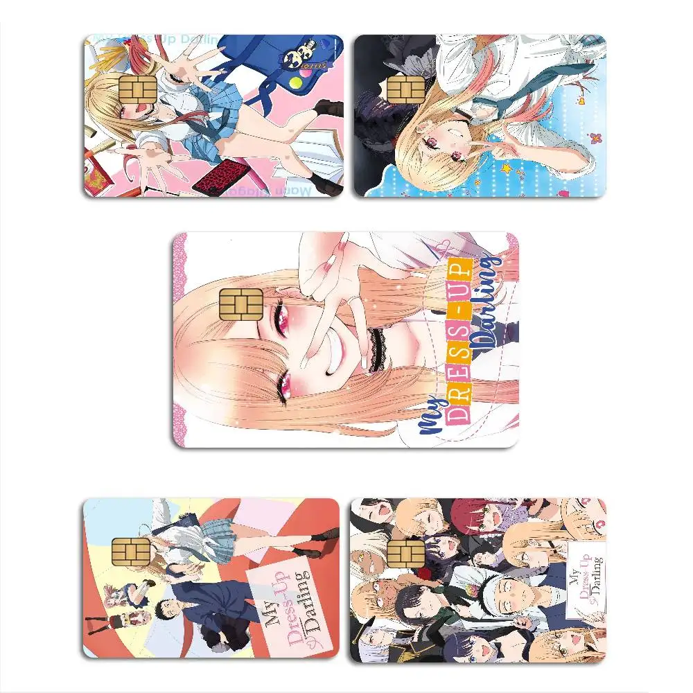 Kawayii My D-dress Up Darling 2024 Anime Cartoon Skin Stickers Film Tape Case For Big Credit Debit Card Front Side