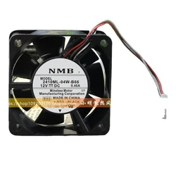 Original Fan For NMB 2410ML-04W-B66 6025 12V 0.40A 6cm 4-wire Chassis Cooling Fan 60*60*25MM