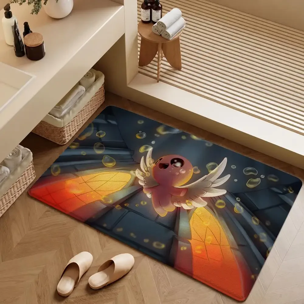 Game The Binding of Isaac Azazel Guppy Floor Mat Soft Flannel Entrance Doormat Non-Slip Washable Rug For Bedroom Home Decor