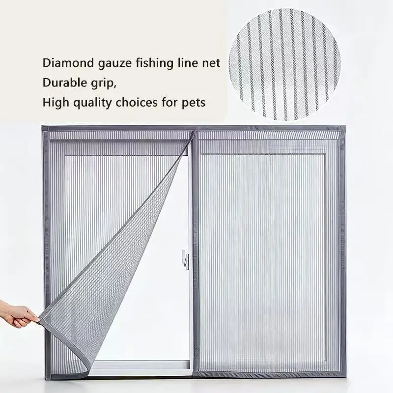 Summer Magnetic Suction Window Screen, Mosquito Proof, No Punching, Self-Adhesive for Household Use, Easy to Install