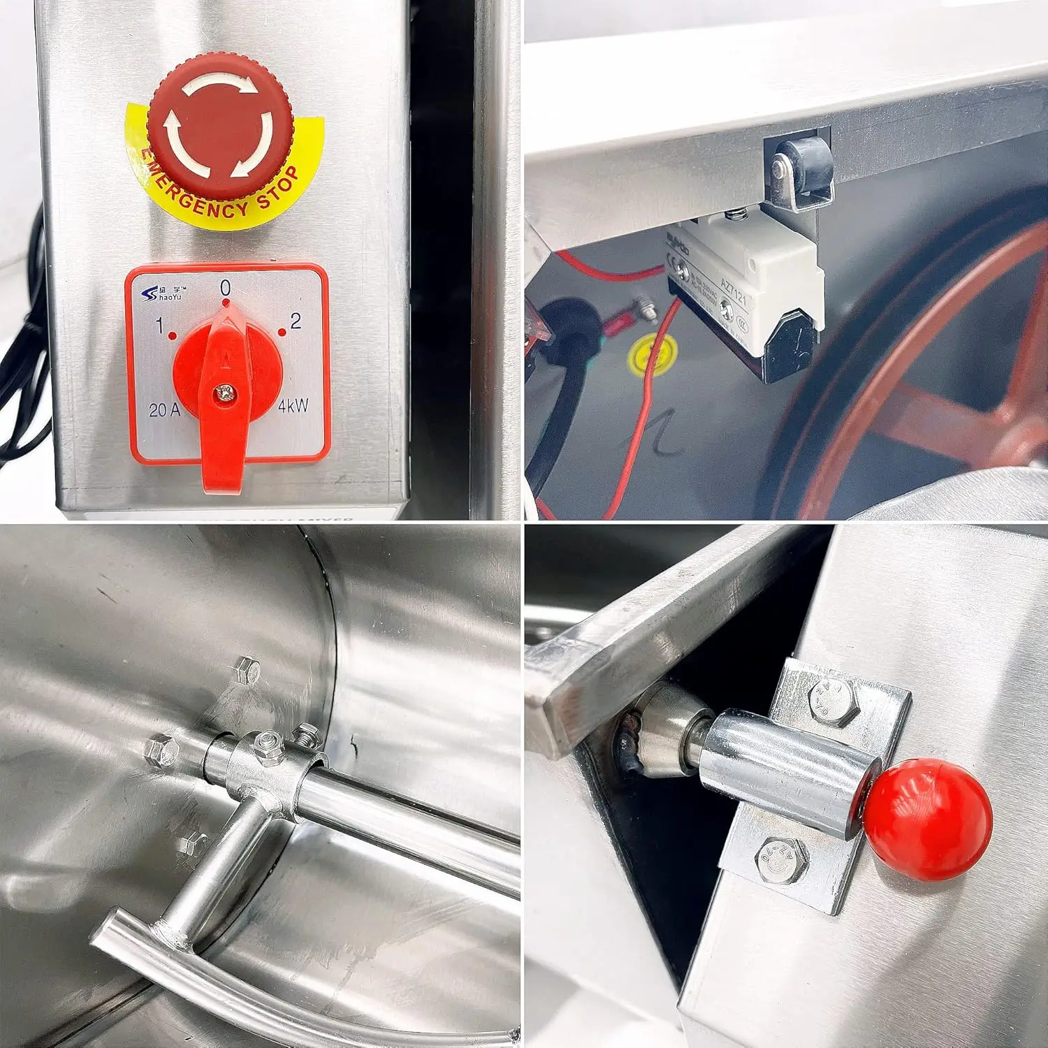 Commercial เครื่องผสมแป้งแบบสองทิศทางการหมุนเครื่องนวดแป้ง 55lbs ความจุผสมเนื้อสับแป้งผสม Machine110V