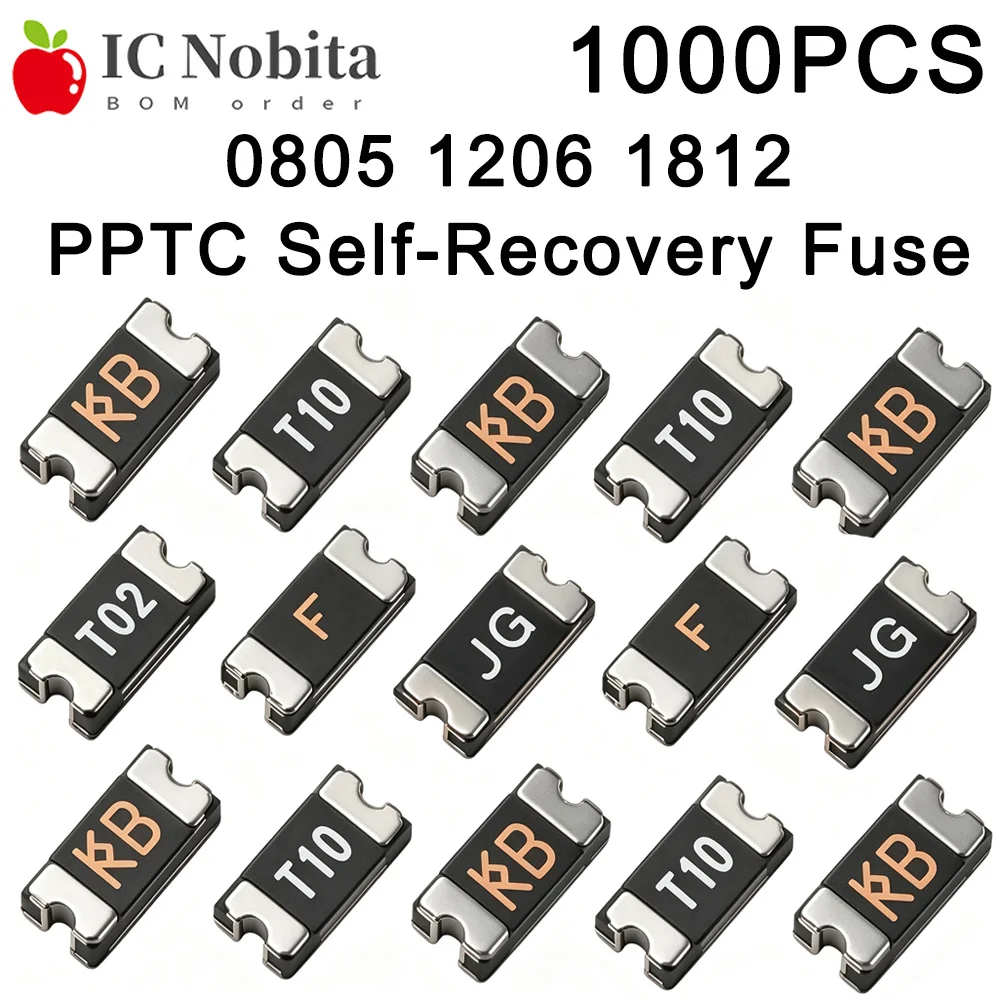 1000PCS 0805 1206 1812 PPTC Self-Recovery Fuse SMD Fuse Resettable 0.1A 0.2A 0.25A 0.35A 0.5A 0.75A 1A 1.5A 2A 3A