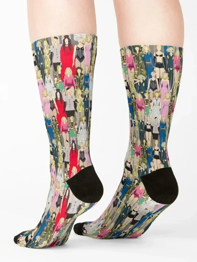 Madonna-A-Thon Socks christmass gift cute floral luxury Designer Man Socks Women's