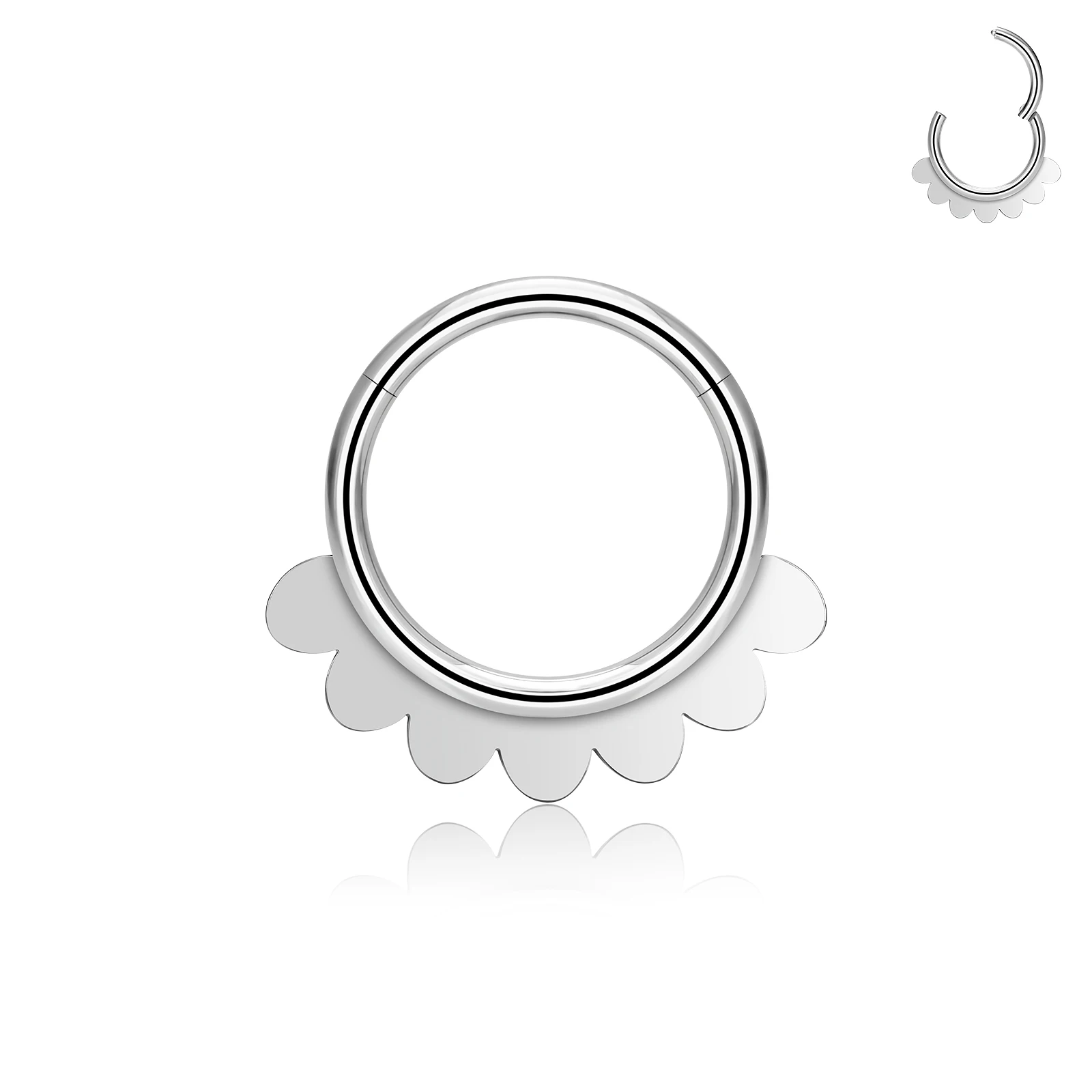 Roestvrijstalen Septum Piercing Ronde Neusringen Hoepels 16/18/20G Scharnierend Segment Oor Tragus Kraakbeen Helix Oorbellen Lichaam Sieraden