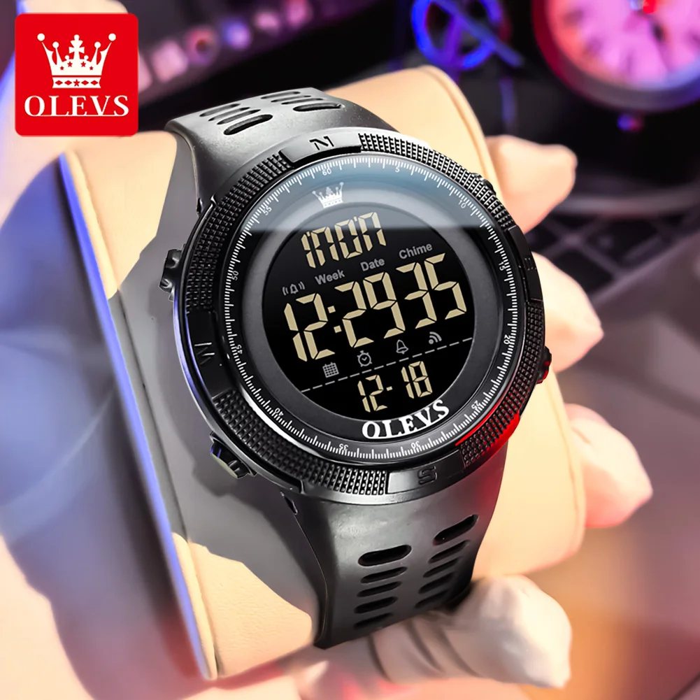 OLEVS Men's Sports Watch Waterproof Man Sport Watches Multifuction LED Digital Military Watch Alarm Clock Electronic Wristwatch