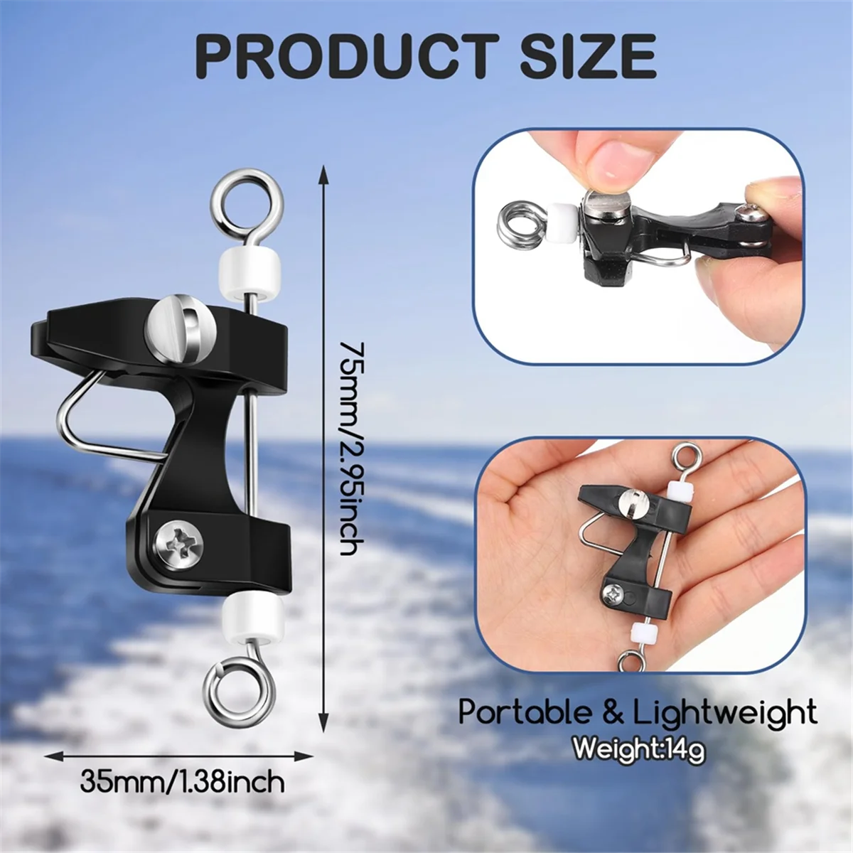 6Pcs Outrigger Release Clips Downrigger Release Clips with Adjustable Tension Planer Board Clips Downrigger Fishing Kite