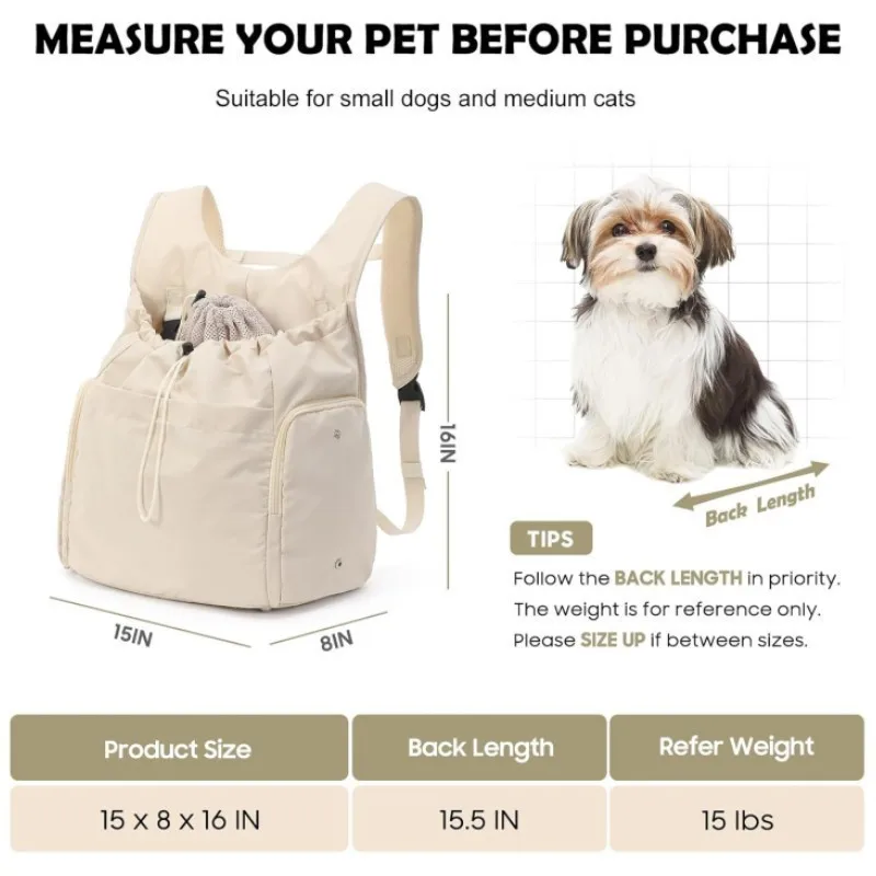 Pet Out Chest Bag Large Capacity Breathable Portable Pet Supplies Storage Backpack