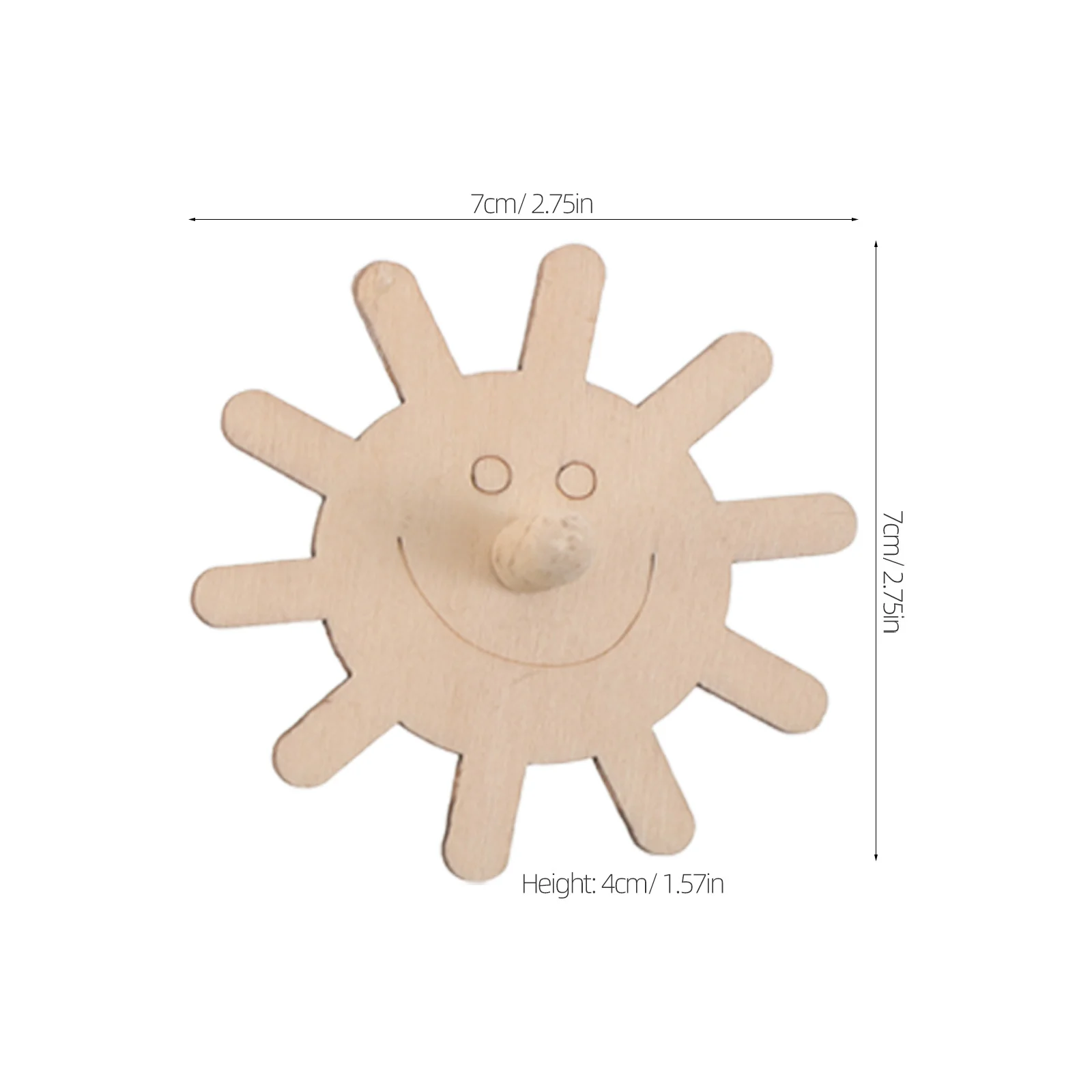 20Pcs DIY Wooden Gyroscopes: Unpainted Spinning Tops for Children's Creative Art Crafts - Portable Hand Eye Coordination