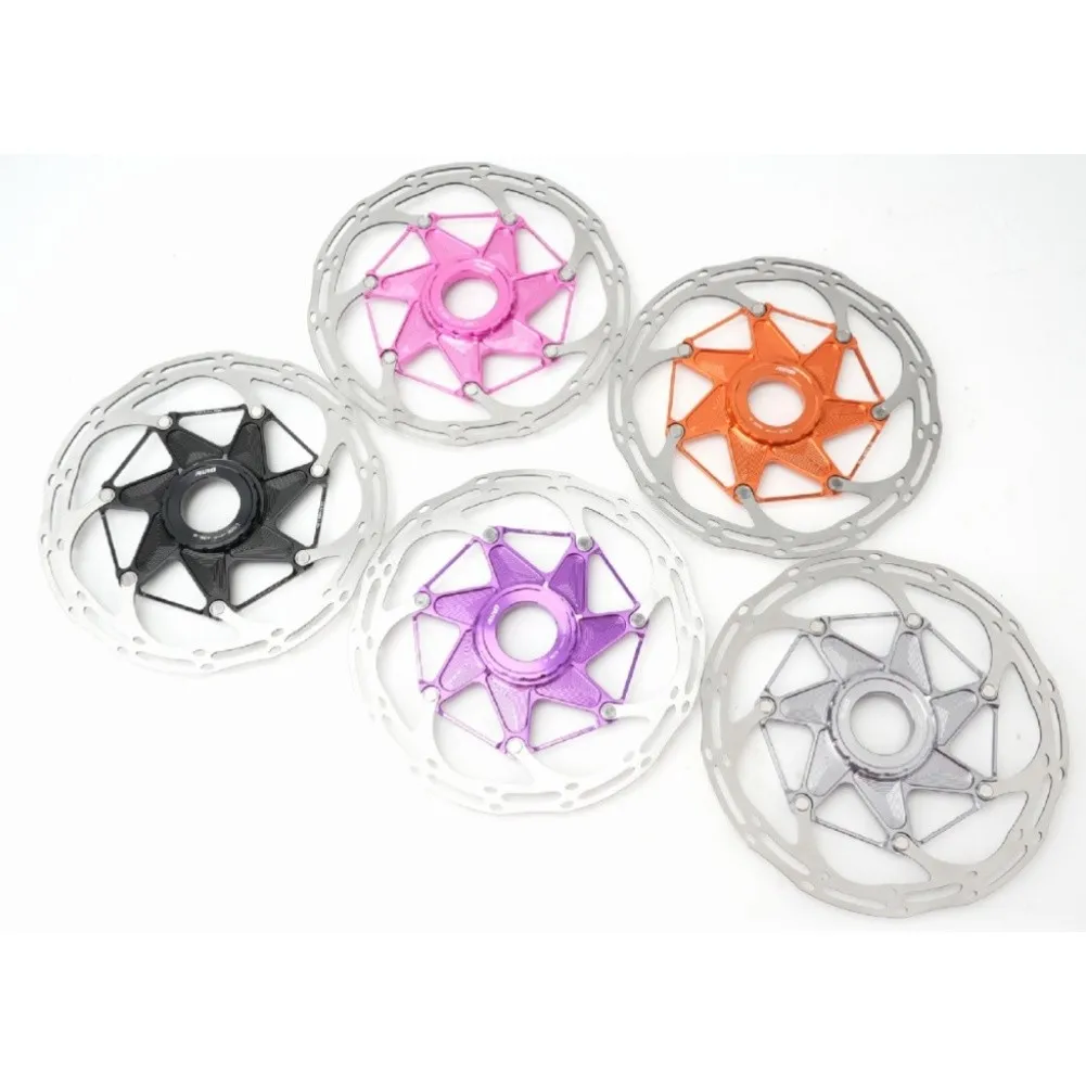 

1x Centerlock Disc Brake For Rotor Black Titanium Purple 7075-T6 Aluminum High-Carbon Steel Bicycle Brake Cycling Accessories