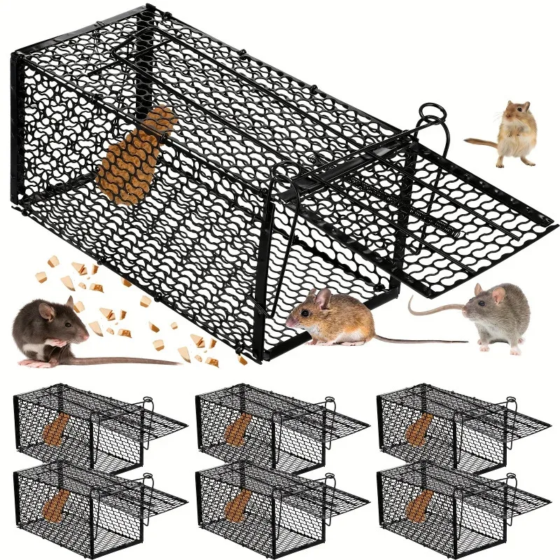 1pcs Mousetrap Safe And Strong Iron Net Household Mousetrap Metal Reusable Humane Indoor And Outdoor Mousetrap Mouse Cage