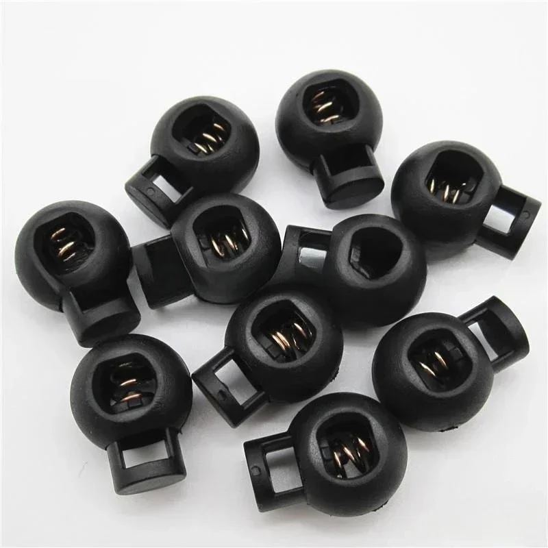 12pcs Shock Cord Rope Stopper Lock End Toggle Buckle and Metal Spring