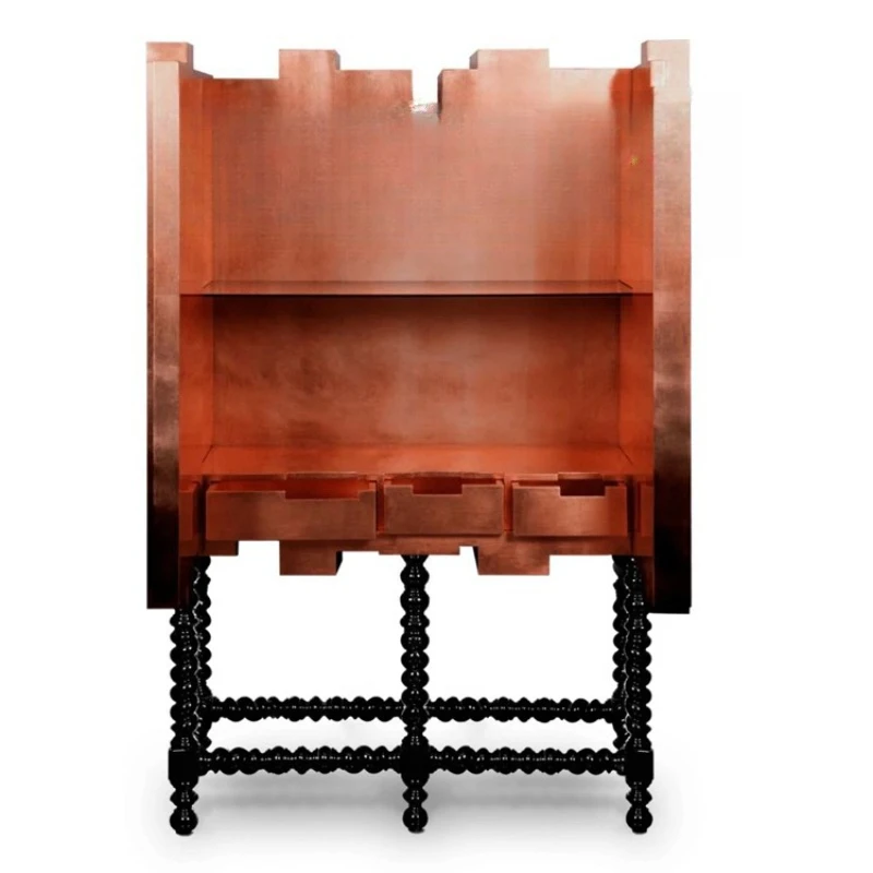 

Solid wood sideboard high-end household storage cabinet living room wall high cabinet