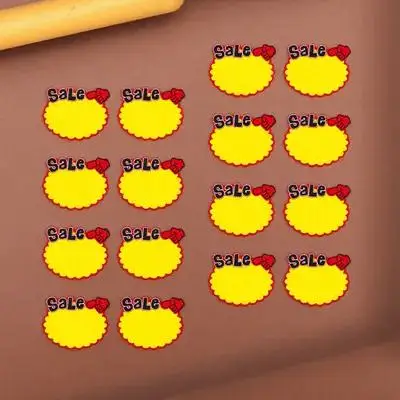 

50Pcs Price Tags Bright Color Paper Advertising Signs Retail Shop Promotional Sale Price Labels Advertising Tags