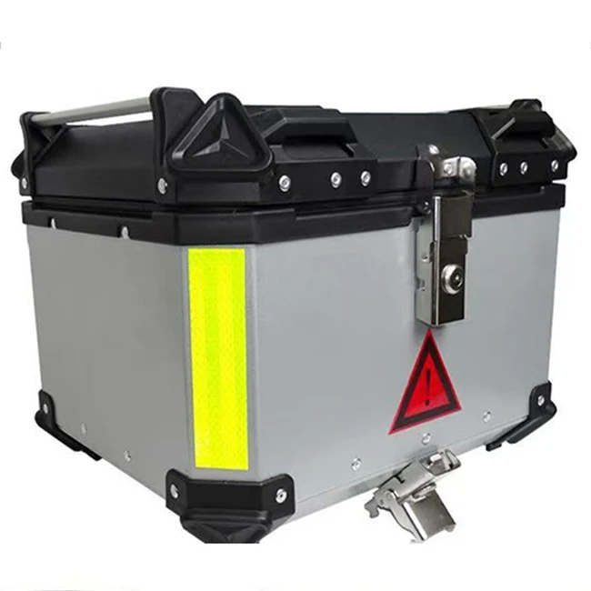 Baule de liga de alumínio para motocicletas, caixa lateral de ferramentas de backup, três malas, armazenamento de capacete completo, caixas traseiras 