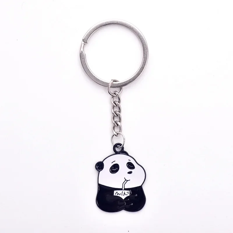 American Animation Key Chain Grizzly Panda IceBear Backpack Pendant Girl Heart Super Cute Keychain Brithday Present for Friend