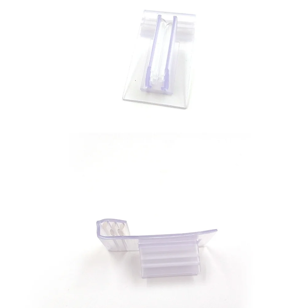 

20pcs Soft Tooth Clamp Transparent Label Holder For Shelves Display Rack Clip Multifunctional Advertising Folder Organizer