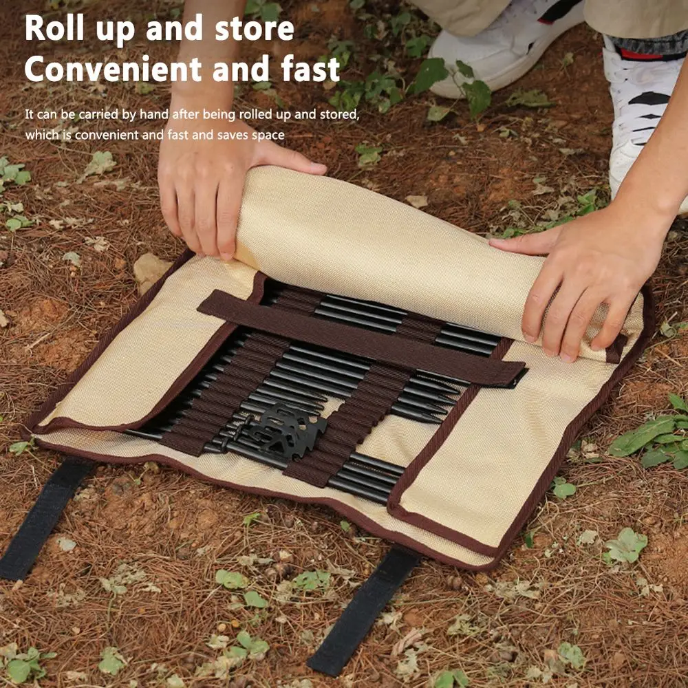 

Camping Pouch Organizer Wind Rope Pegs Kit Storage Bag Tent Accessories Carrying Pouch Ground Nails Storage Bag Holder Bag