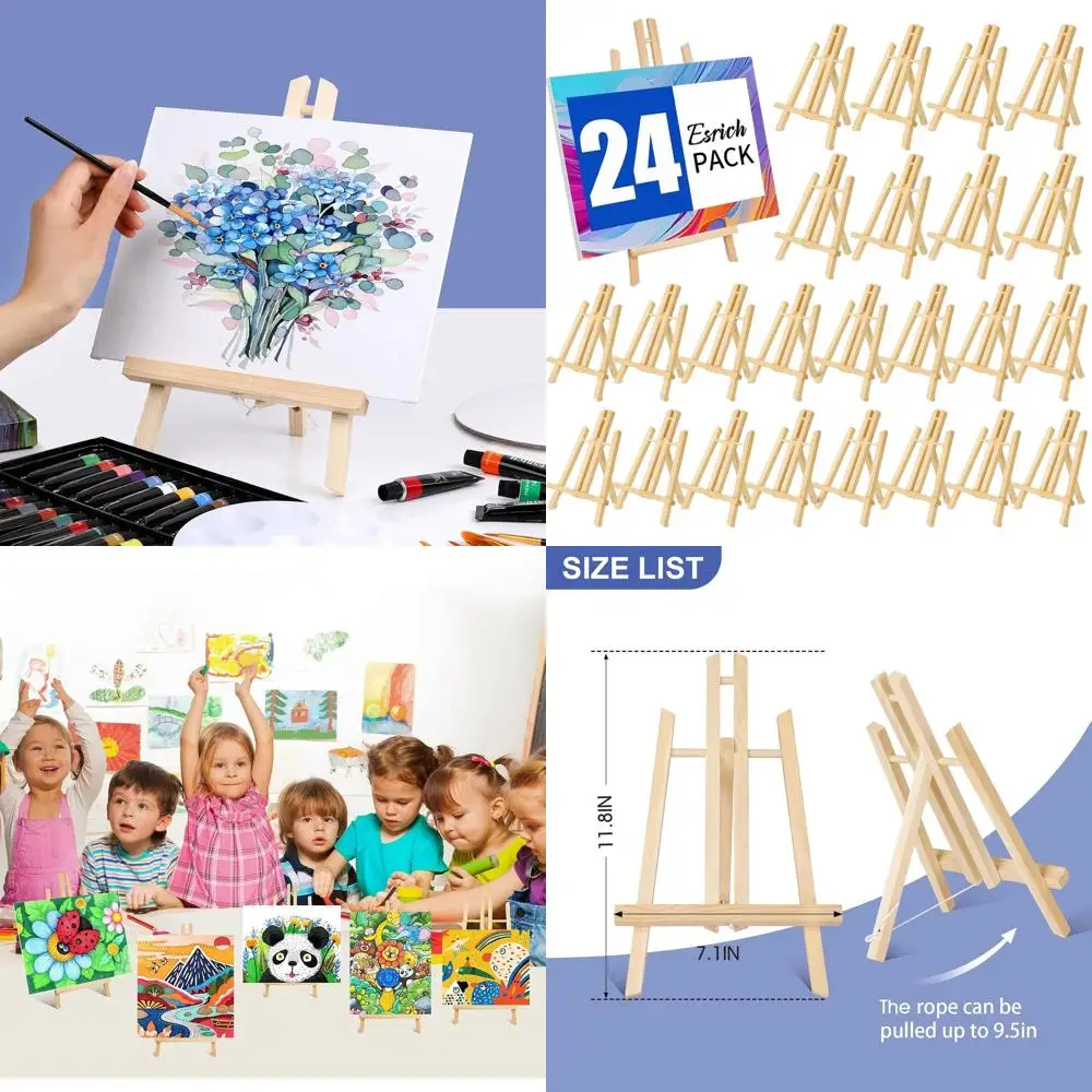 

Portable 11.8 Wooden Easels for Art, Display, and School Use