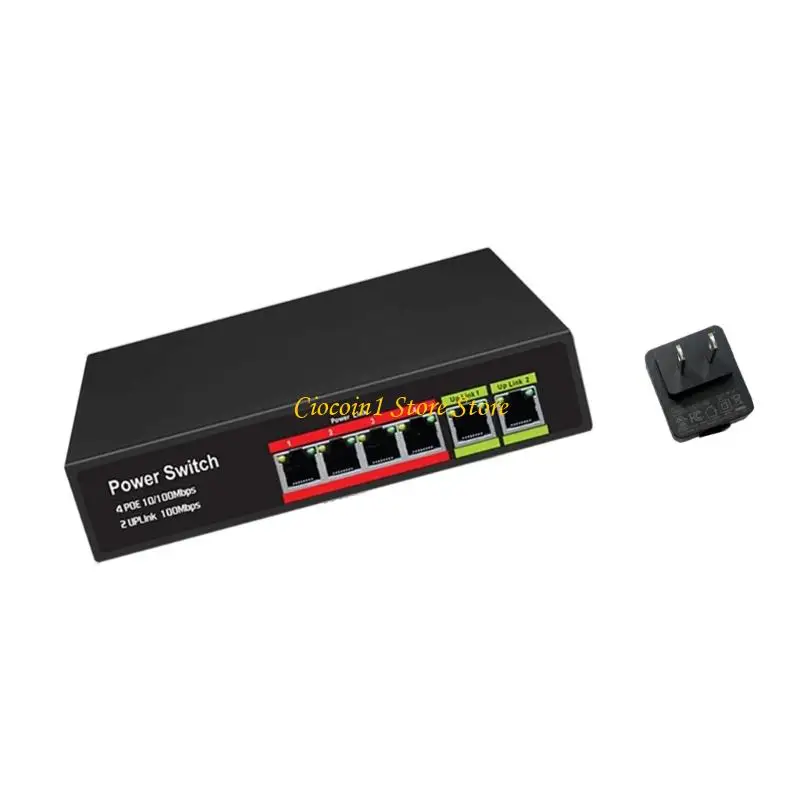 A3PC 4 Port POE Switches With 48V Power Iron Housing Design Easy Installation Stable Performances for CCTV Camera Systems Use