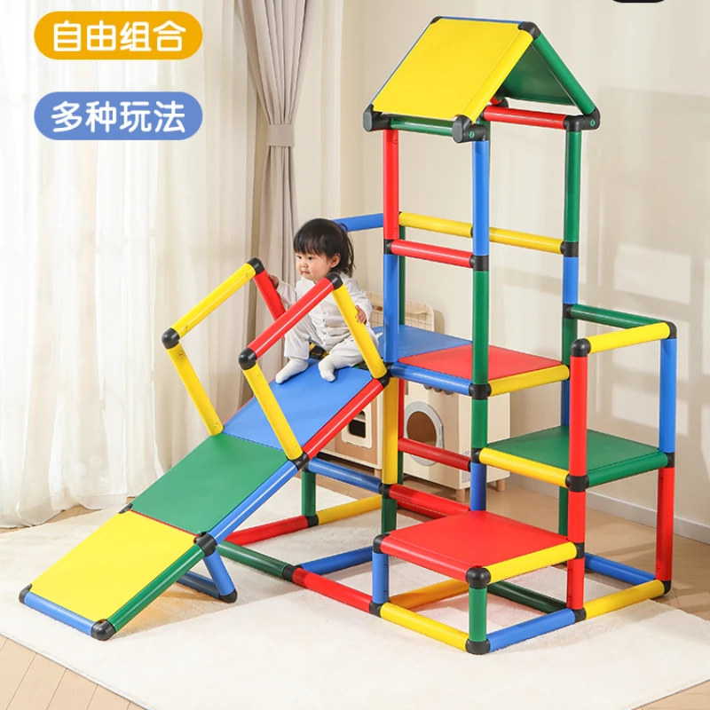 

Children's indoor variety of early education home baby playground combination slide sensory integration training