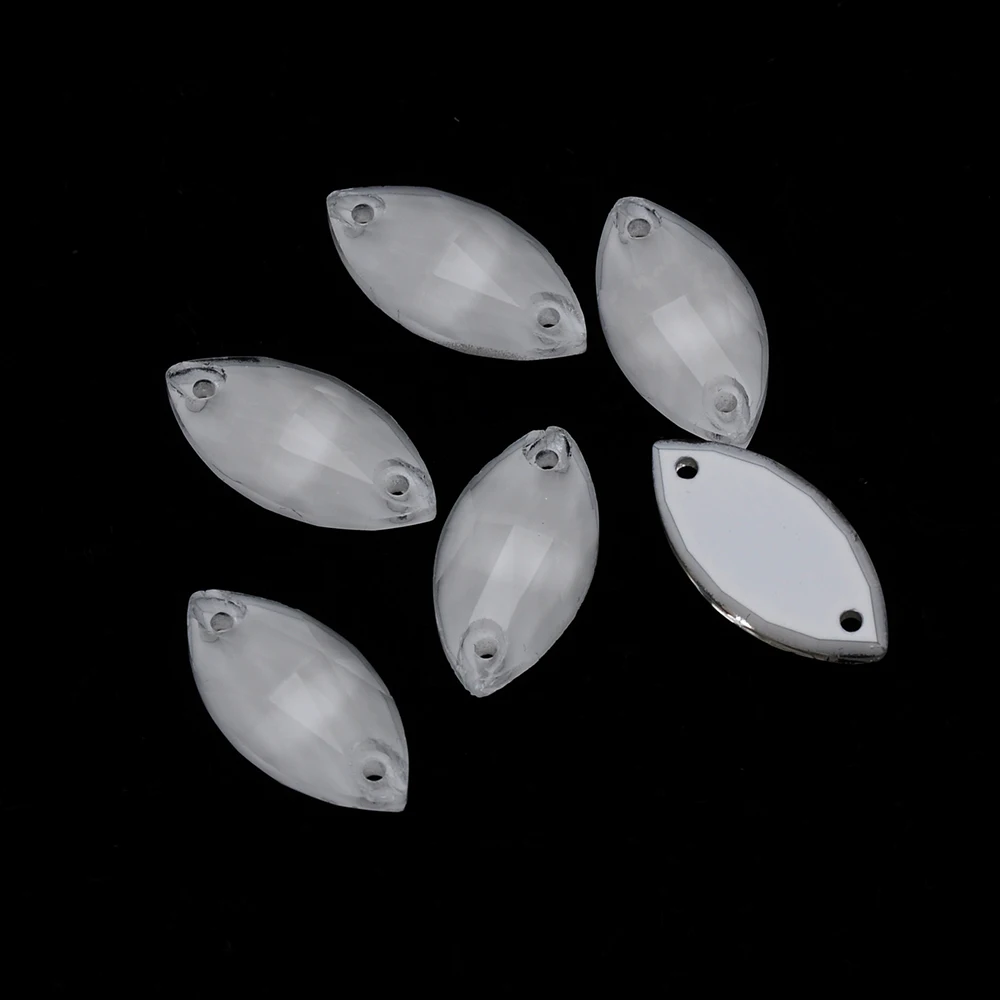 PUBRILEX Neon Flachboden-Strasssteine zum Aufnähen, Glas-Navette, DIY-Näh- und Bastelzubehör, Kristalle für Handarbeiten und Kleidungsdekoration – Detail 17